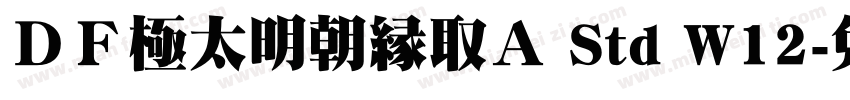 ＤＦ極太明朝縁取Ａ Std W12字体转换